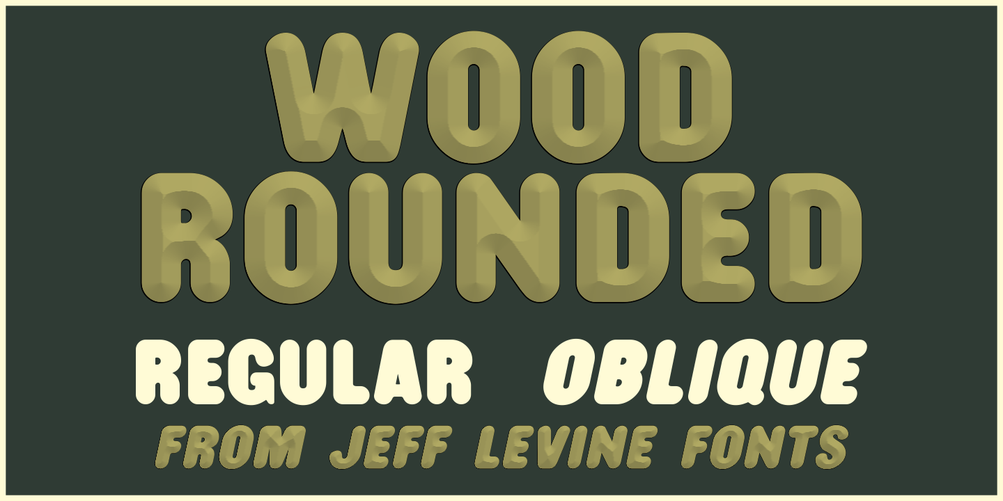 Wood Rounded JNL Font preview